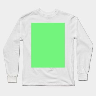 Neon Bright Green Color Solid Design Long Sleeve T-Shirt